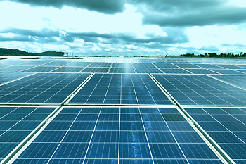 Image of a solar panel grid.