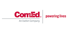 ComEd logo. Powering Lives. An Exelon Company.