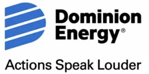 Dominion Energy logo. Actions Speak Louder.