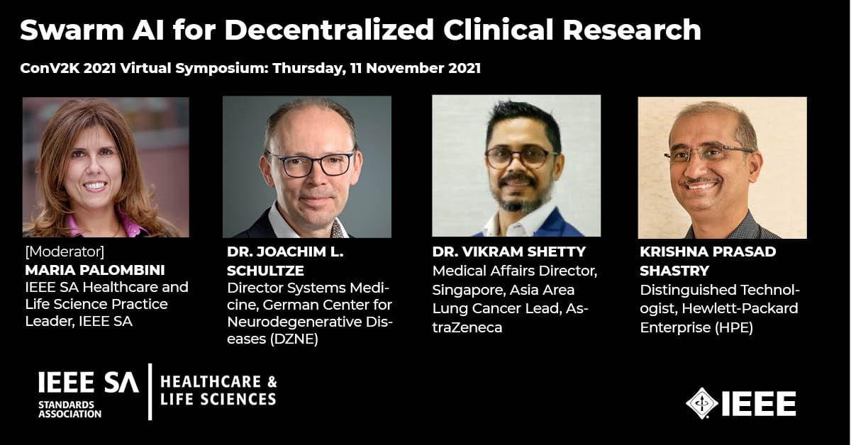 Swarm AI for Decentralized Clinical Research. ConV2K 2021 Virtual Symposium: Thursday, 11 November 2021