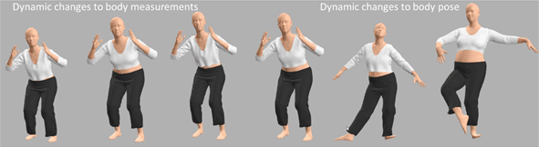 dynamic changes to body and pose diagram