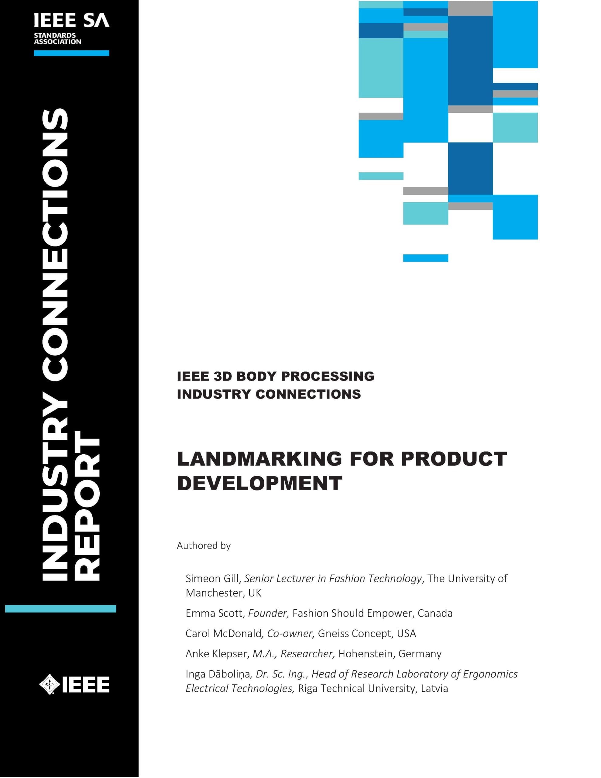 IEEE 3D Body Processing Industry Connections Landmarking for Product Development Whitepaper