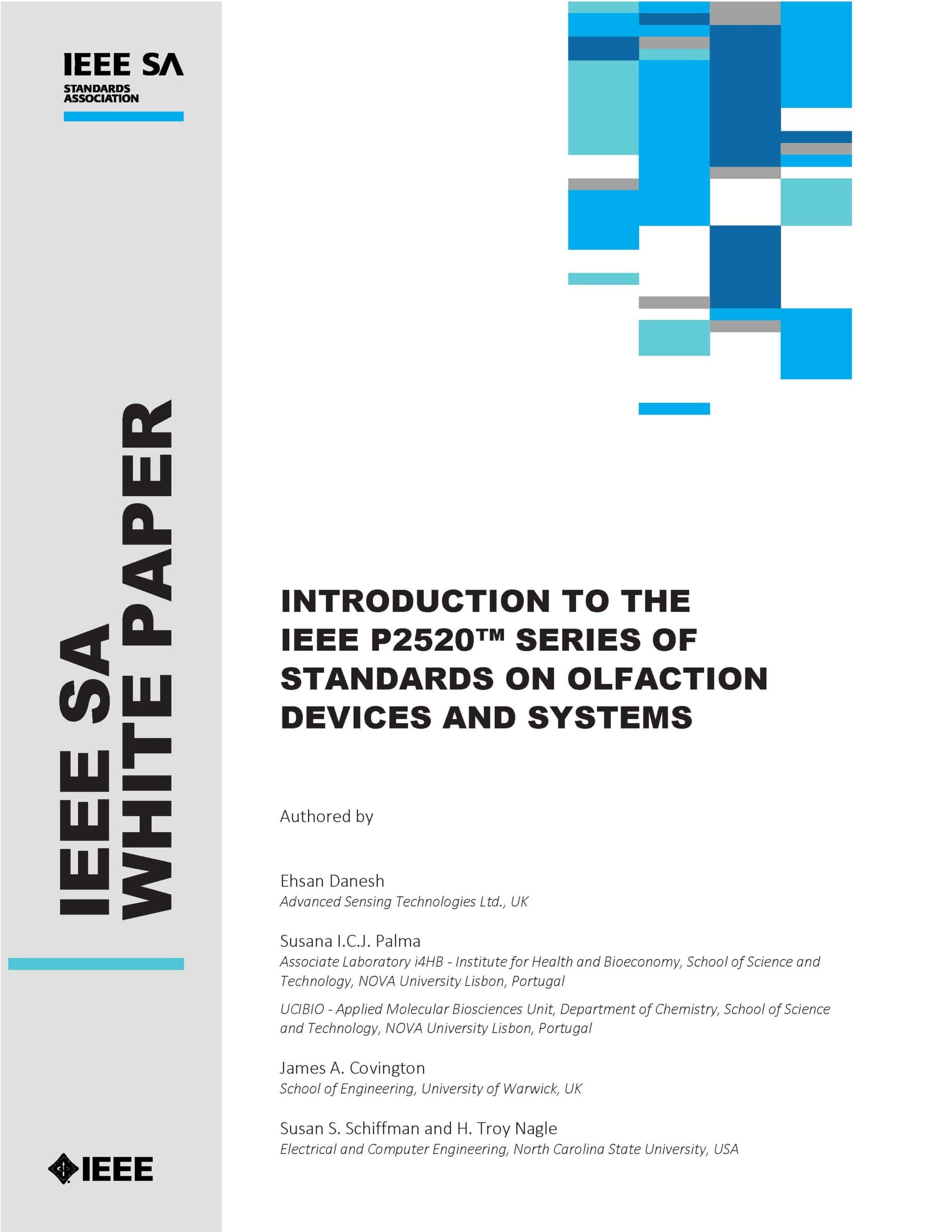 Introduction to the IEEE P2520 Series of Standards on Olfaction Devices and Systems
