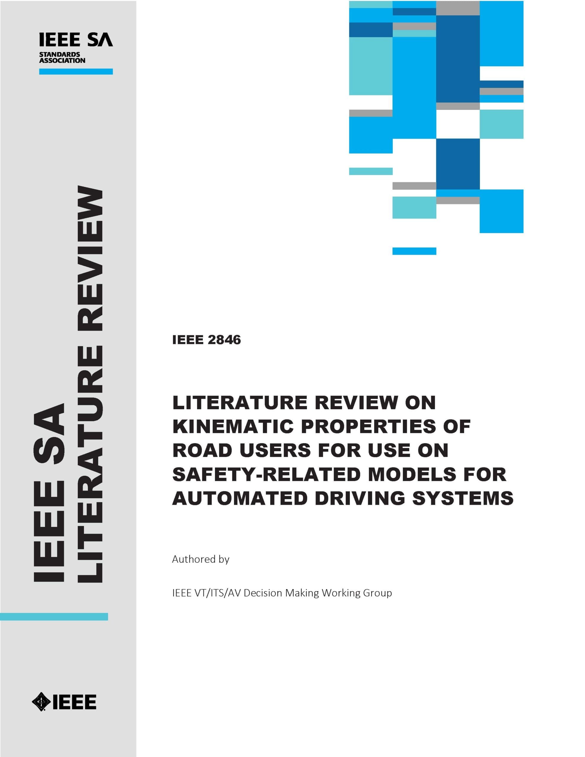 Literature Review on Kinematic Properties of Road Users for Use on Safety-Related Models for Automated Driving Systems