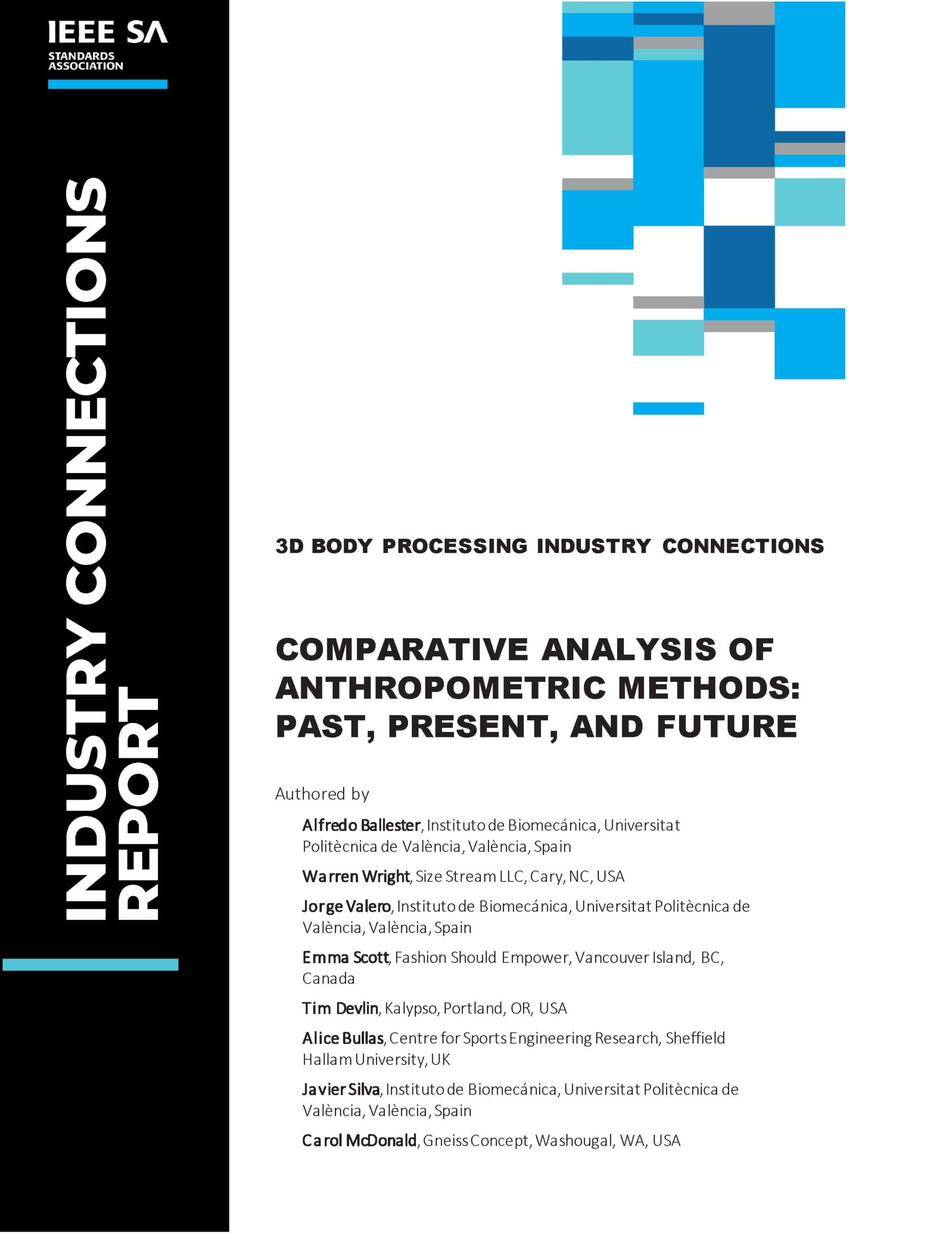 Cover of Industry Connections Report: 3D Body Processing - Comparative Analysis of Anthropometric Methods: Past, Present, and Future.