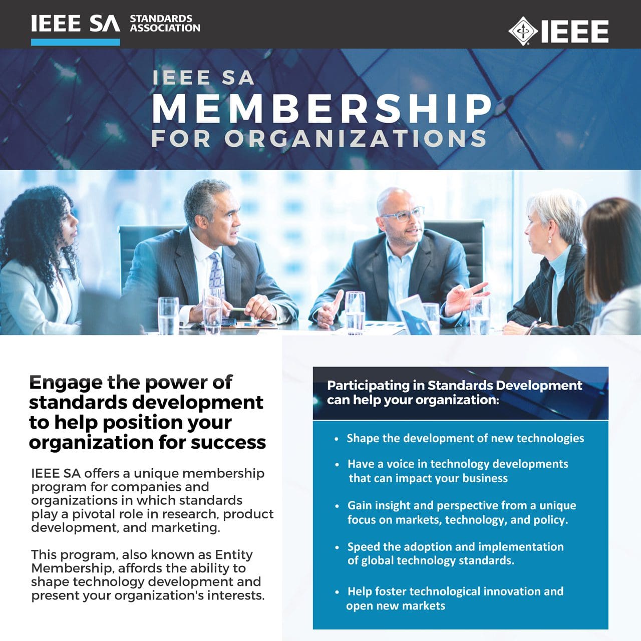 IEEE SA Membership for Companies and Organizations Infographic