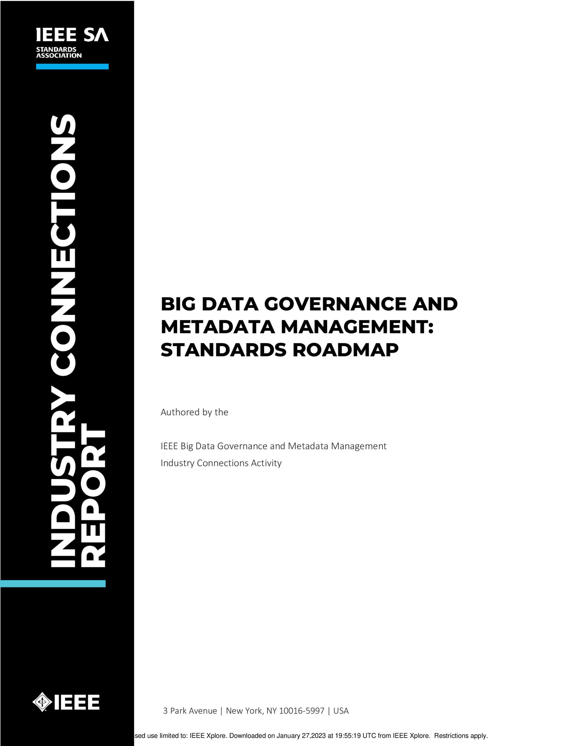 IEEE SA IEEE IC Big Data Governance and Metadata Management