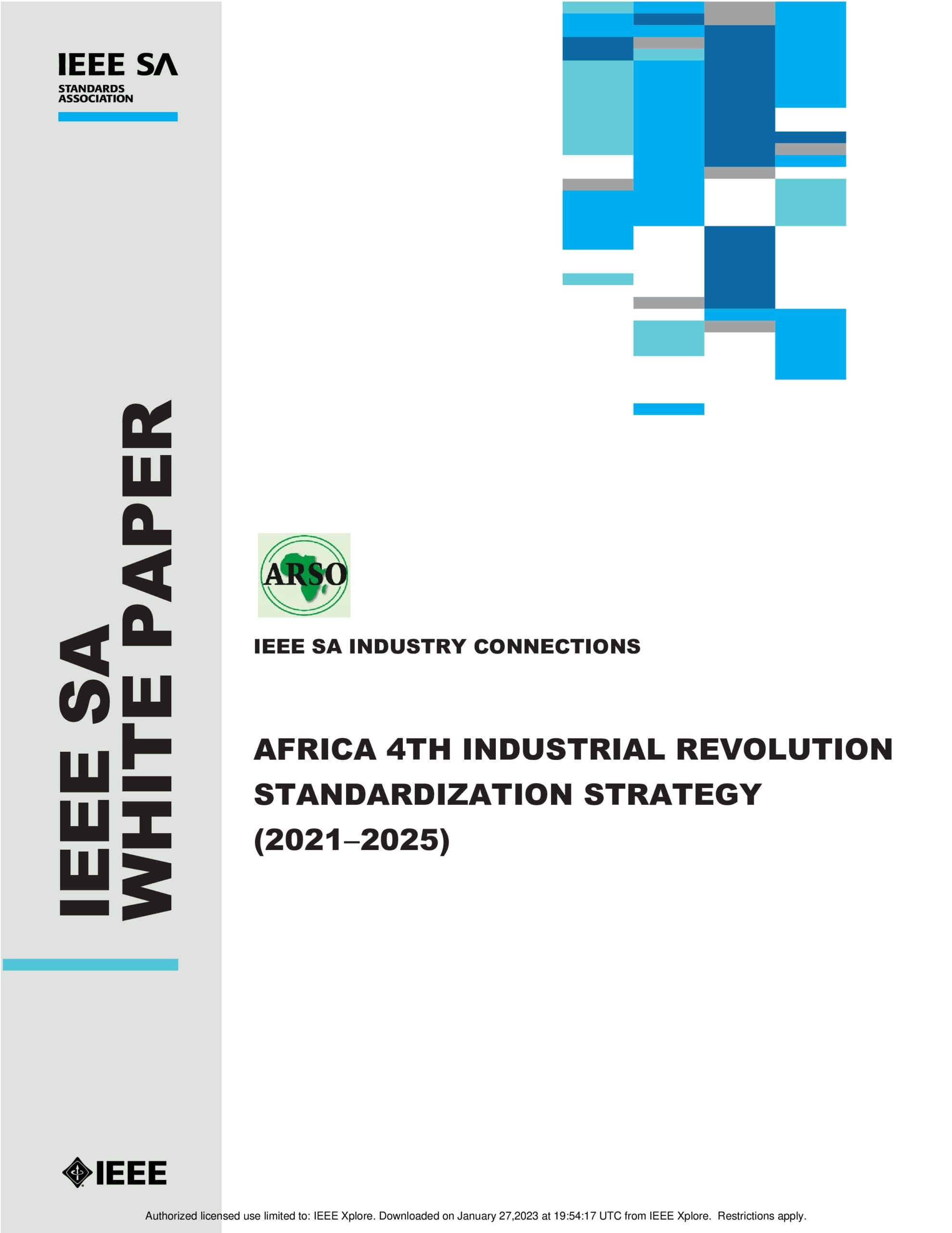 IEEE SA IEEE SA Industry ConnectionsAfrica 4th Industrial Revolution