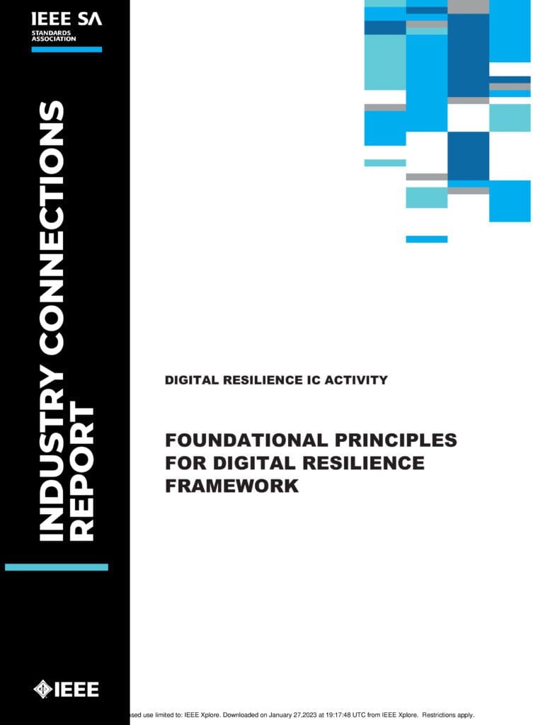 Digital Resilience IC Activity: Foundational Principles for Digital Resilience Framework Cover