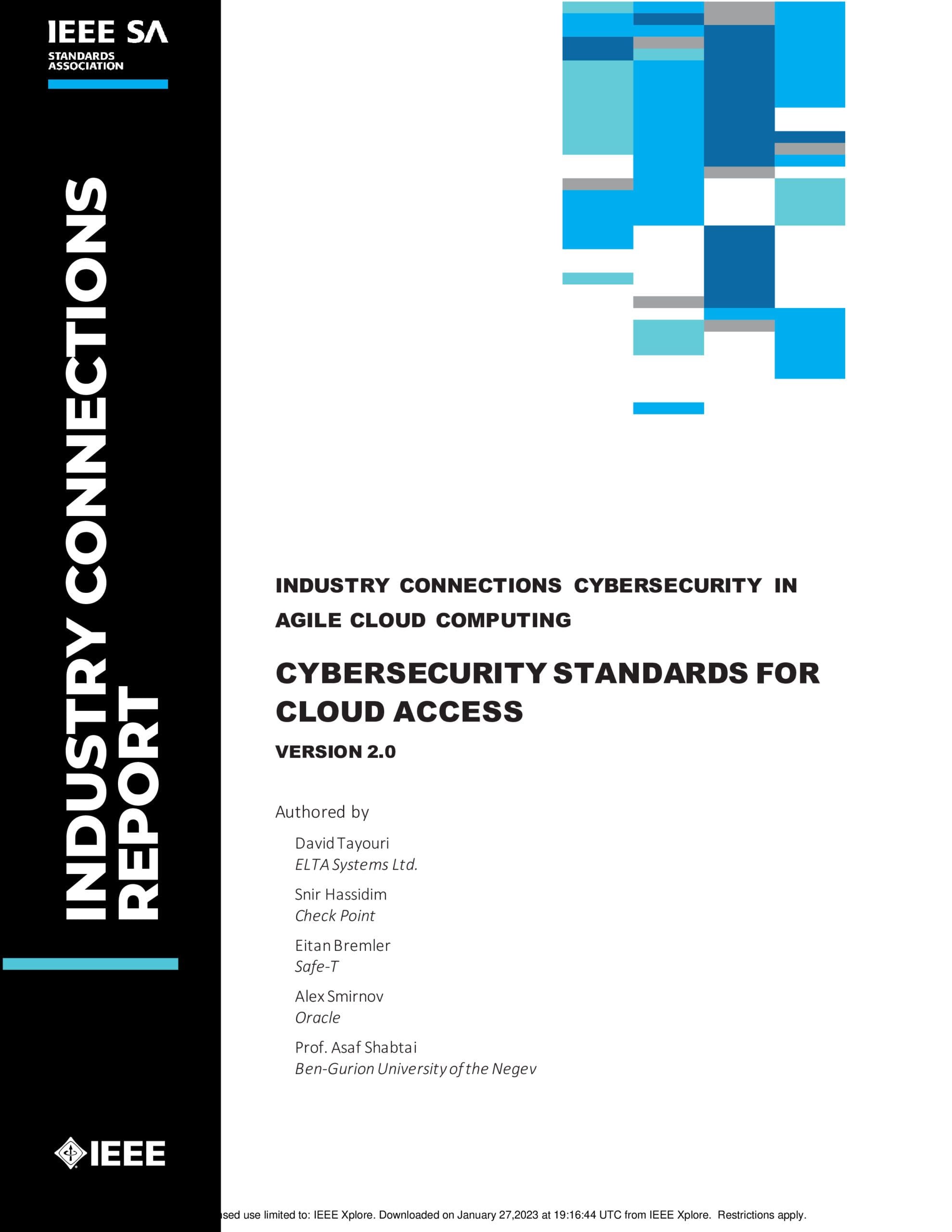 IEEE SA CyberSecurity Standards for Cloud Access Version 2