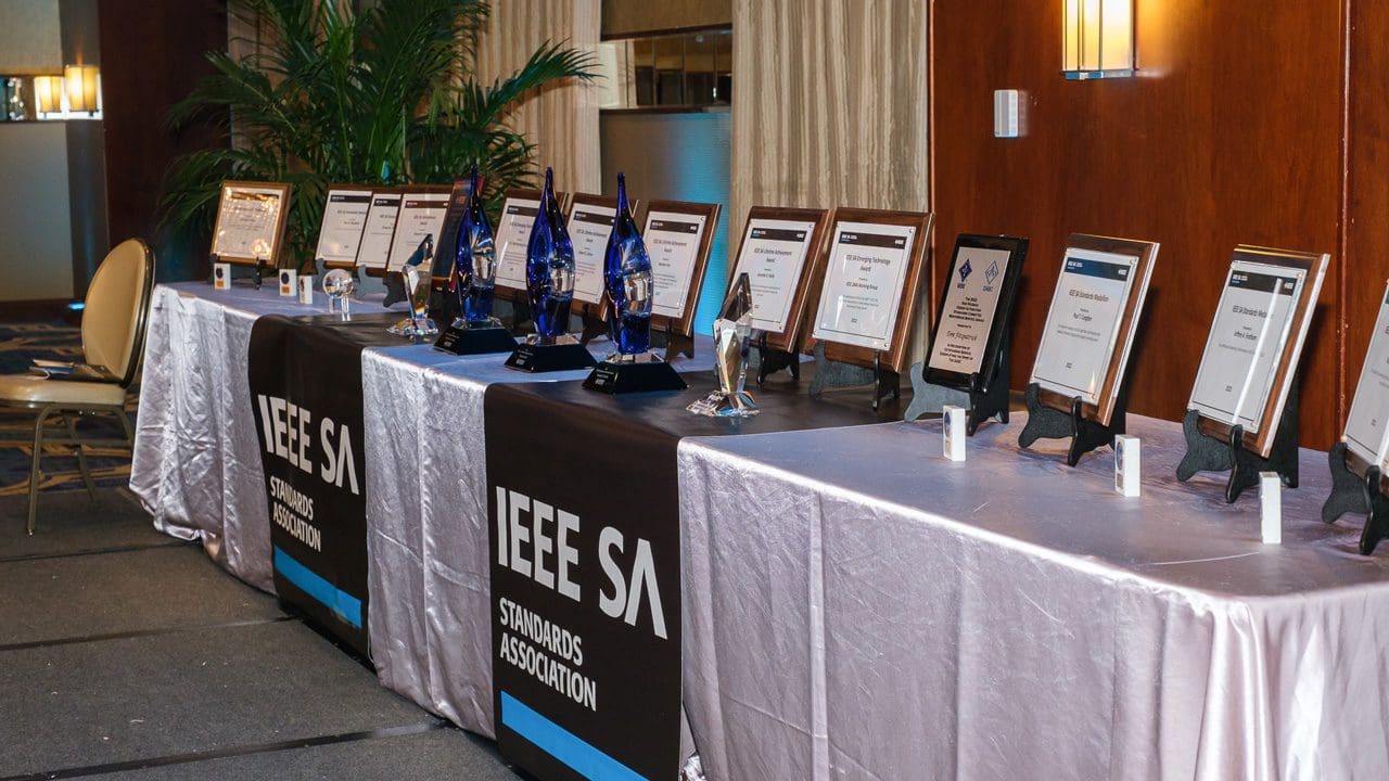 Image of SA Awards being displayed on a table.