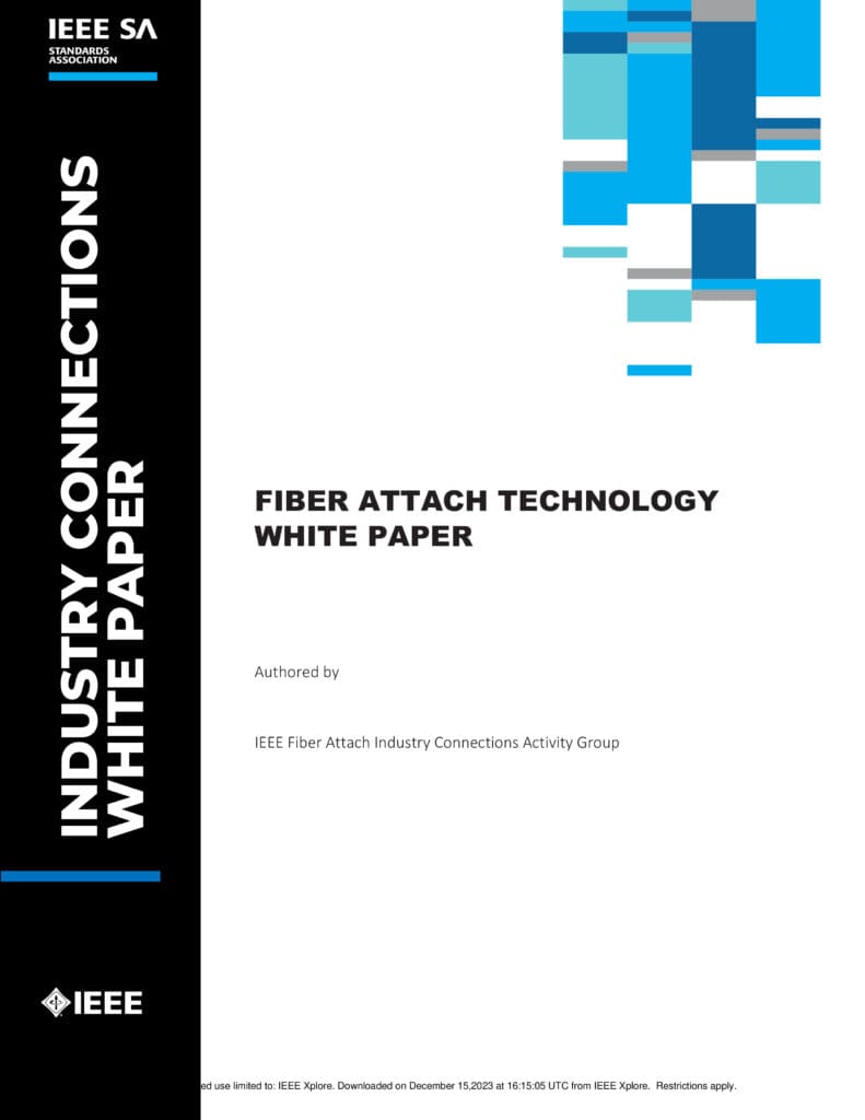 Fiber Attach Technology White Paper Cover