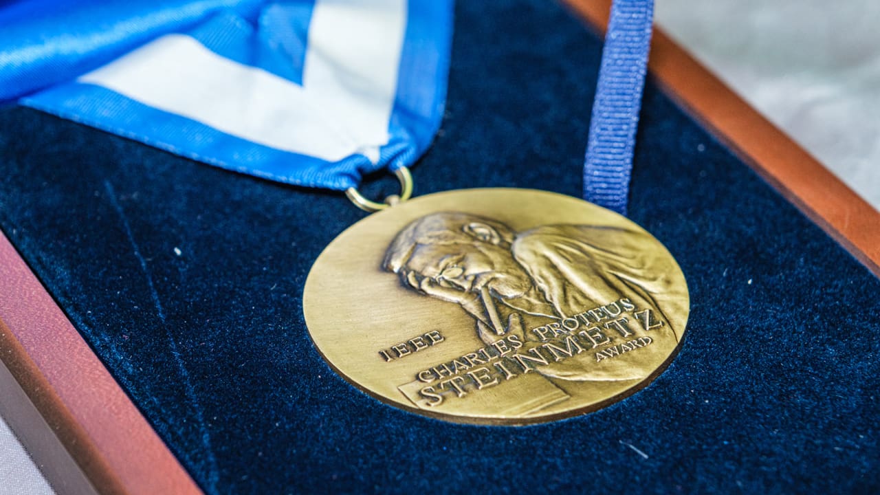 Medal shown in box