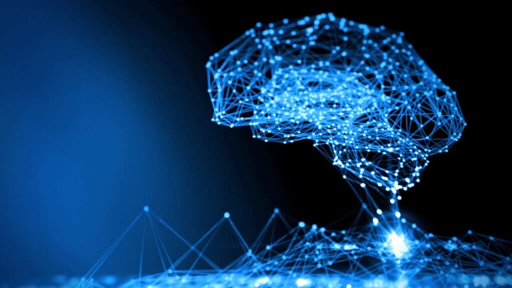 Image of neural connections in an artificial intelligence brain.