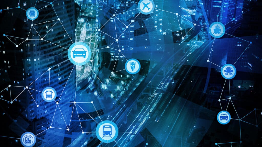 Graphical representation of interconnected mobility platforms.