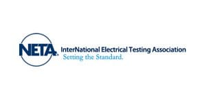 NETA logo. International Electrical Testing Association. Setting the Standard.